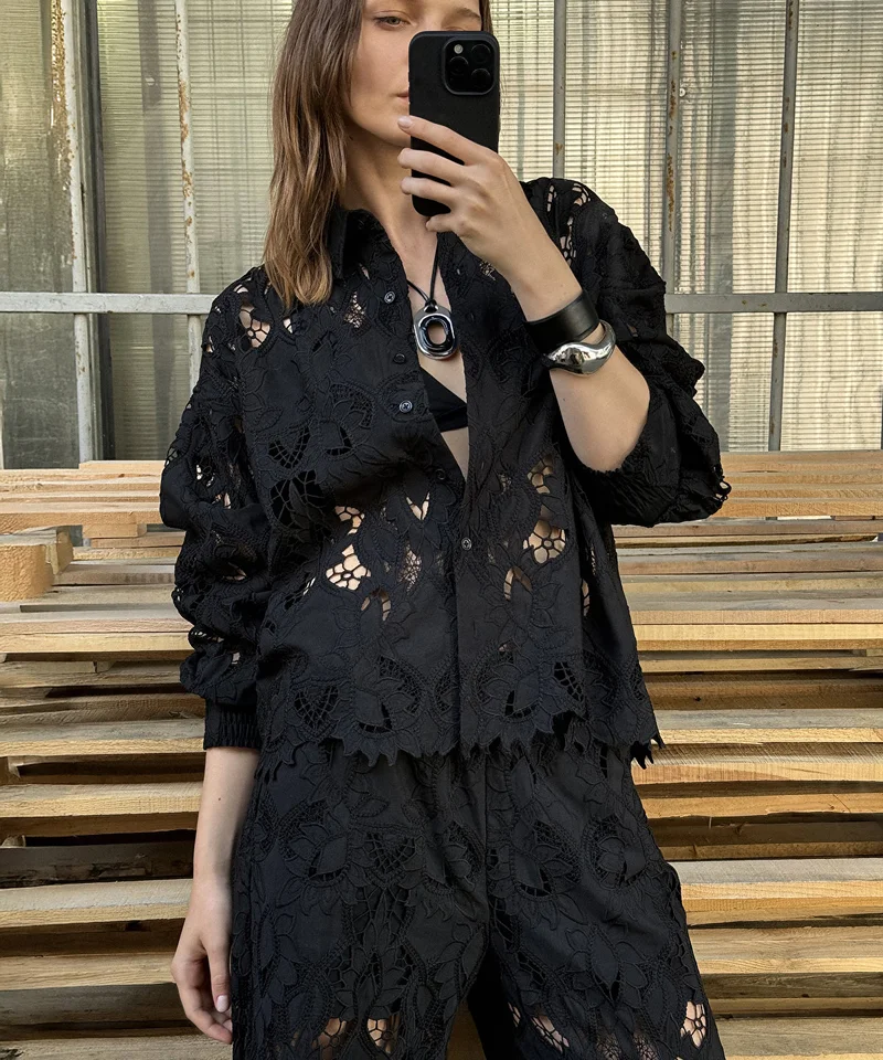 ابيكول Broderie Anglaise Shirt